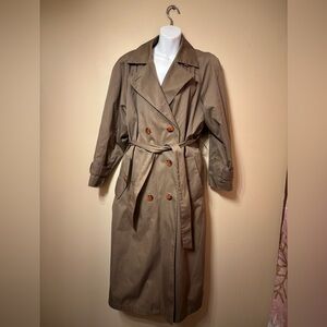 Classic Tan Double-Breasted vintage Trench Coat